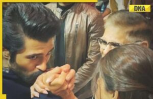 Vijay Deverakonda kust Rashmika Mandanna tijdens de succesbijeenkomst van The Girlfriend, ze zegt: “Ik hoop…”