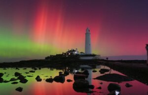 Krachtige ‘kannibalenstorm’, geblazen door de zon, veroorzaakt vanavond een BLACKOUT-waarschuwing en zeldzame aurora boven Groot-Brittannië