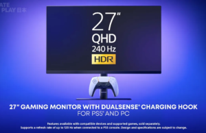 Sony onthult een 27-inch 240Hz PlayStation-monitor die je PS5-controller oplaadt